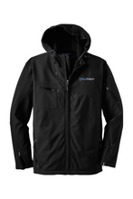 Load image into Gallery viewer, Port Authority Textured Hooded Soft Shell Jacket