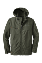 Load image into Gallery viewer, Port Authority Textured Hooded Soft Shell Jacket